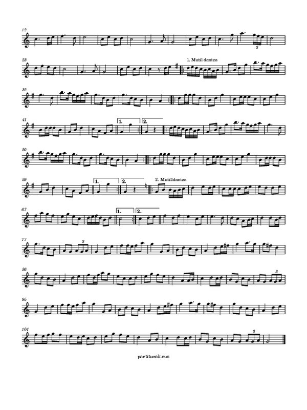 Arantzako Dantza - Mutil Dantza