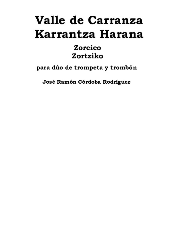 Valle de Carranza - Duo
