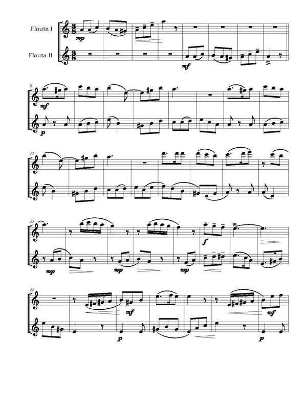 La Virgen va caminando - flautas