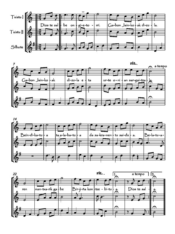 Dios te salve-Ongi etorri