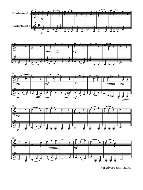 Danza cortesana para dúo clarinetes