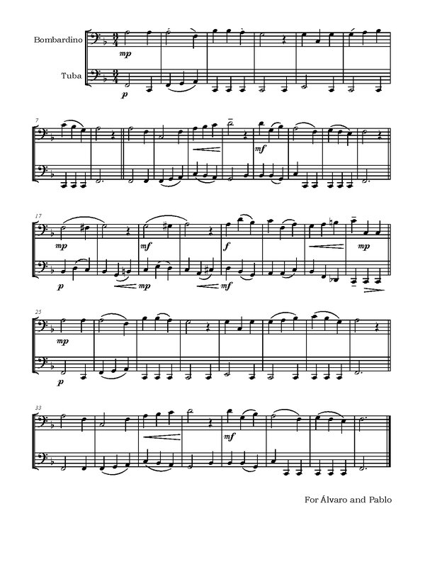 Danza cortesana para bombardino y tuba