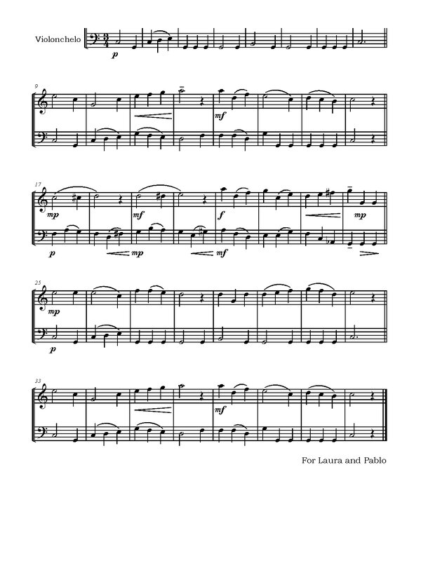 Danza cortesana para oboe y violonchelo