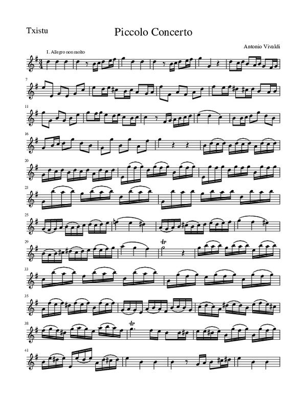 Piccolo Concerto - 1 Allegro non molto