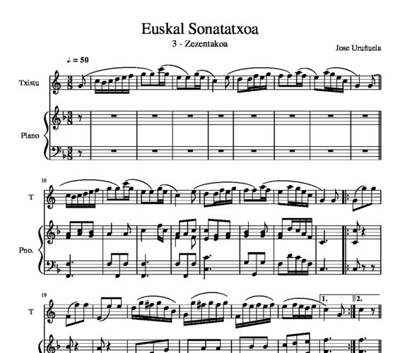 Euskal sonatatxoa 3  Zezentakoa