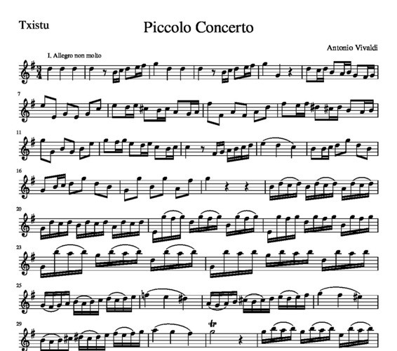 Piccolo Concerto - 1 Allegro non molto