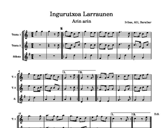 Iribas Ingurutxoa Larraunen - Arin arin