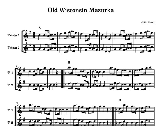 Old Wisconsin Mazurka