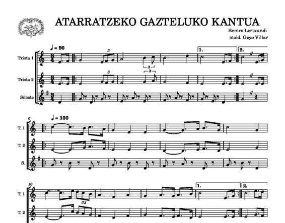 Atarratzeko gazteluko kantua