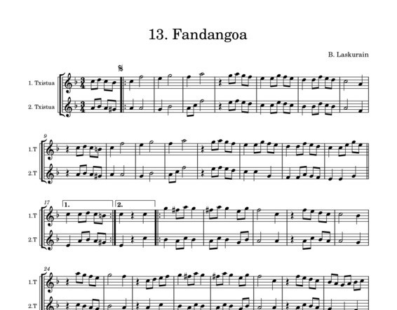 13. Fandangoa