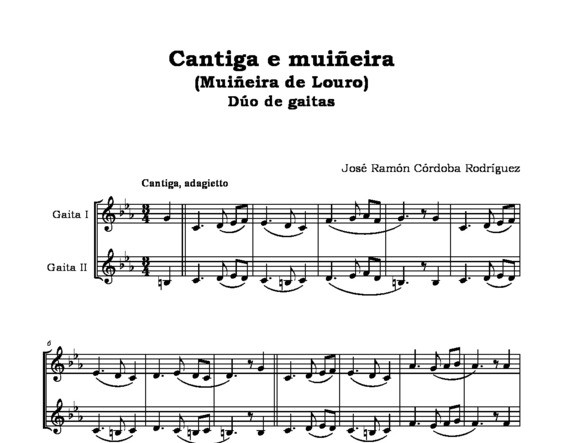 Cantiga e muiñeira- gaitas