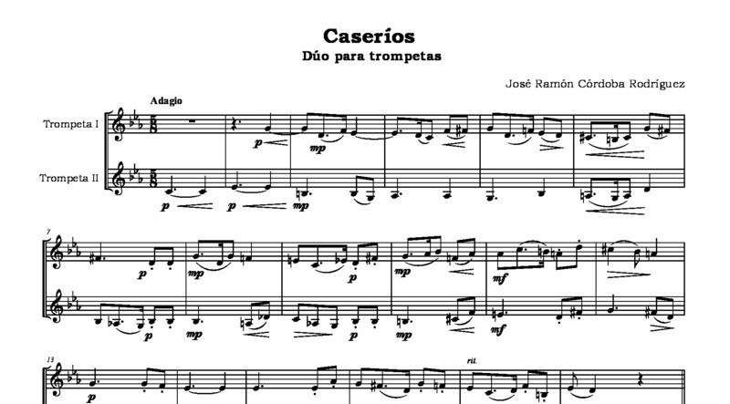 Caseríos. Dúo para trompetas.