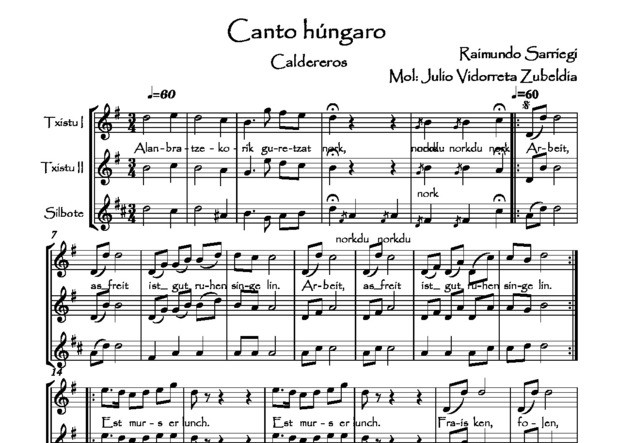 Caldereros Canto húngaro