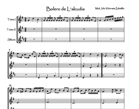 Bolero de L'alcudia txistus